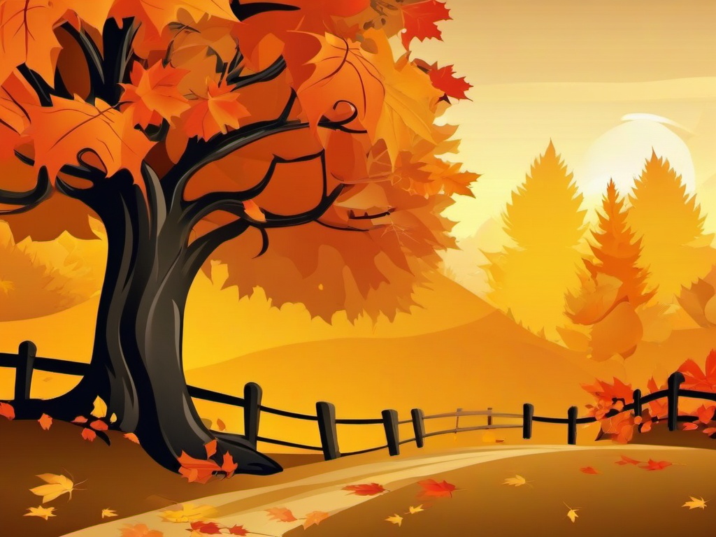 Fall Background Wallpaper - cartoon fall background  