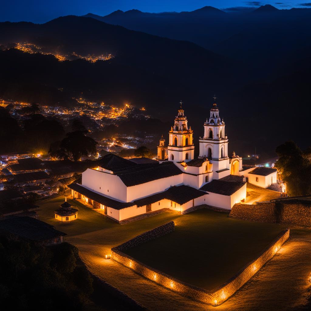 san juan chamula - imagine the enchanting night view of san juan chamula, a tzotzil maya village, with its candlelit church and traditional ceremonies. 