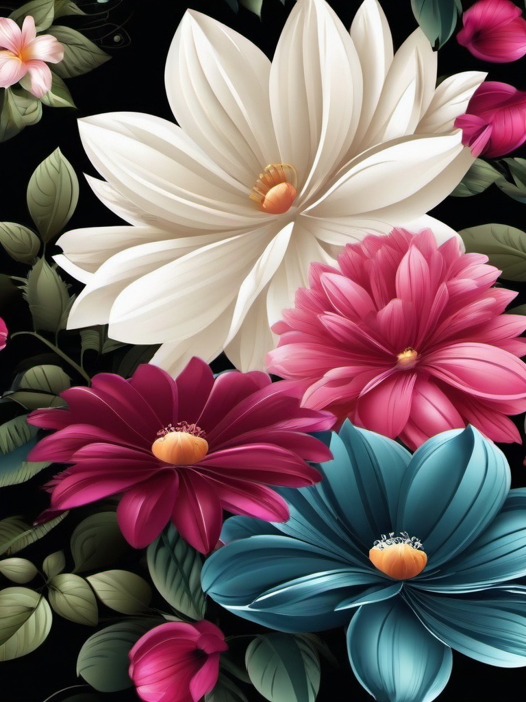 Flower Background Wallpaper - background flower black  