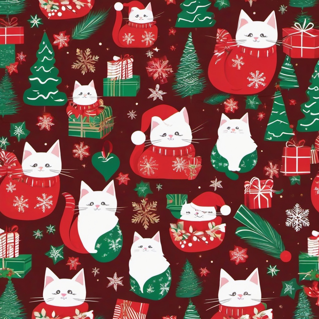 Cat Background Wallpaper - christmas background cat  