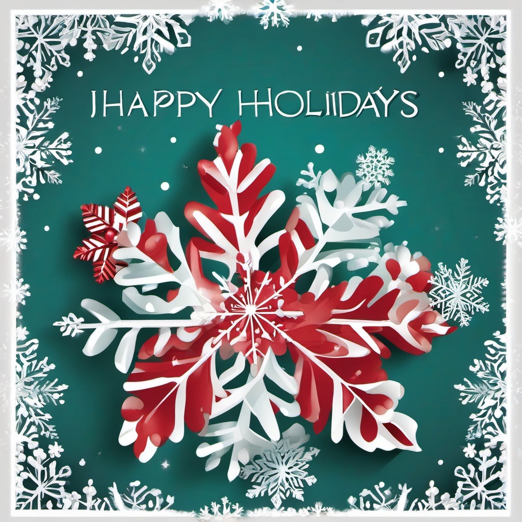 Happy Holidays clipart - holiday cards with snowflakes  