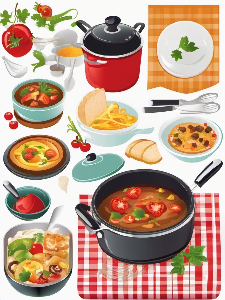 Cooking clipart - cookbook with recipes  vector clipart