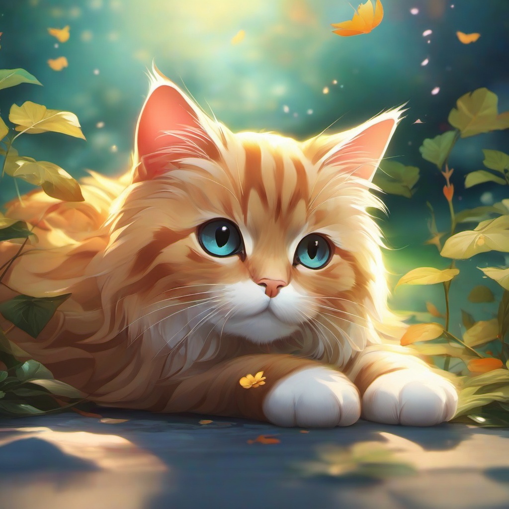 Cat Background Wallpaper - anime cat background  