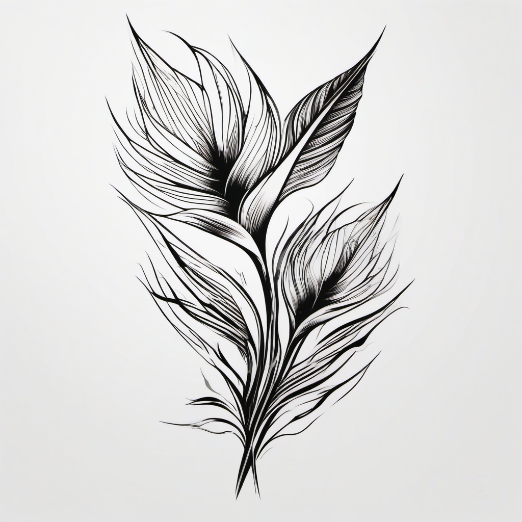 Bird Of Paradise Bird Tattoo - Bird of paradise tattoo  minimalist tattoo design, white background