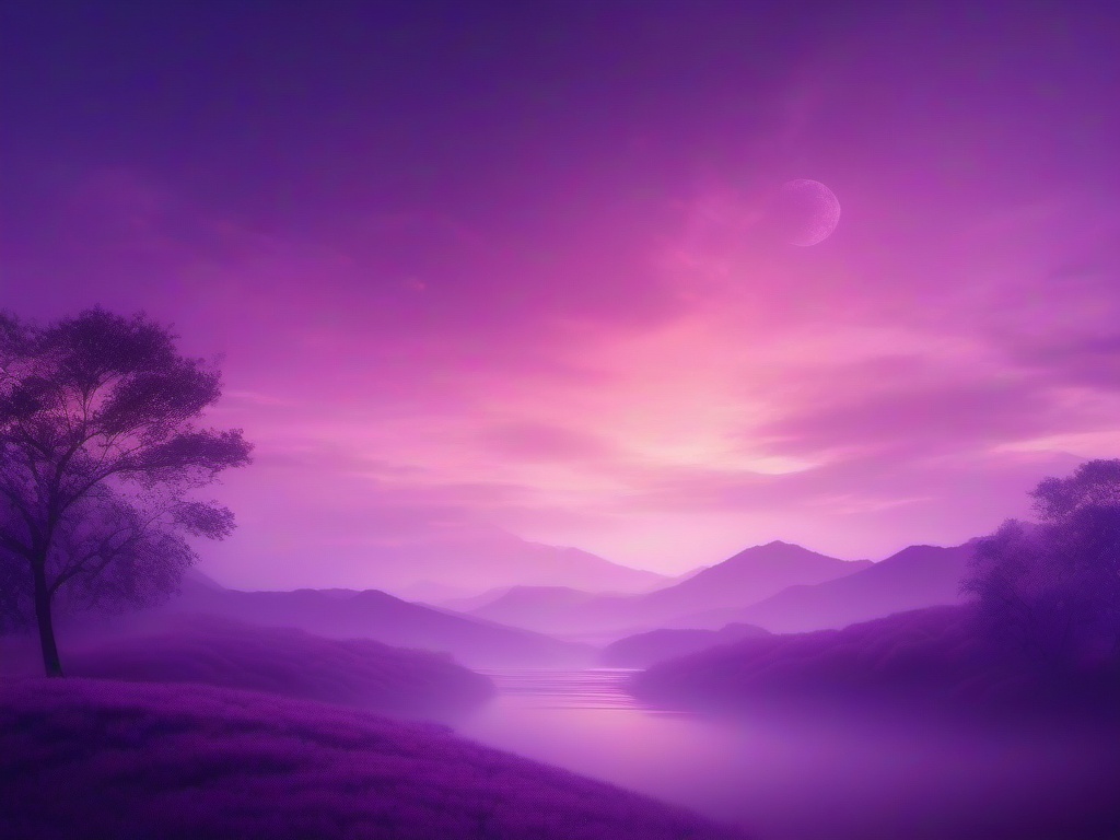 Purple Sky Background Dreamy Atmosphere with Soft Purple Hues  intricate patterns, colors, wallpaper style