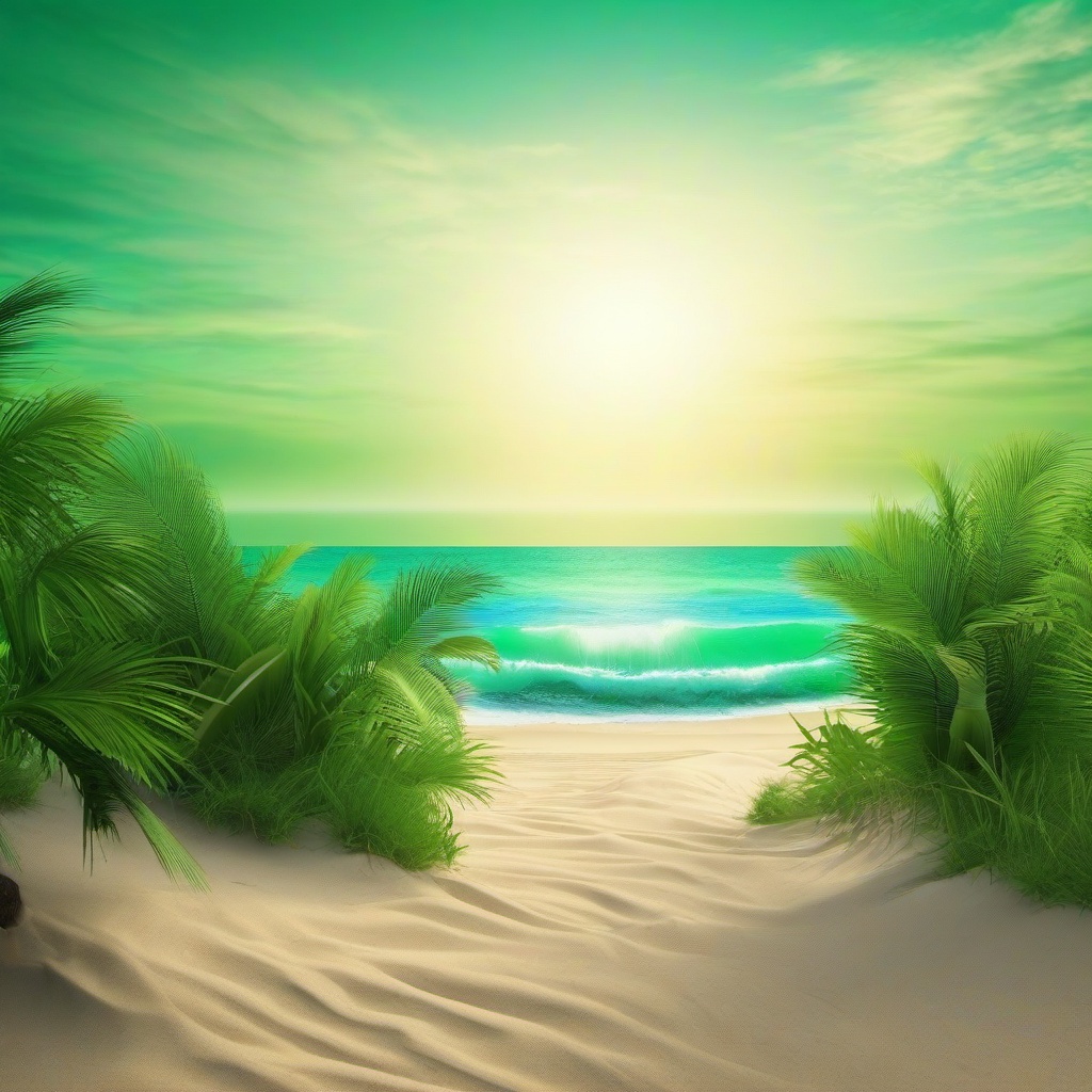 Beach background - beach green screen background  