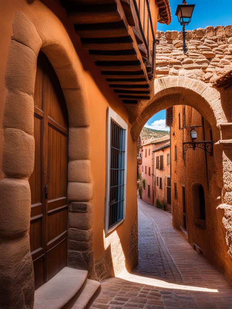 hidden beauty of albarracín - paint the hidden beauty of albarracín, a medieval town in teruel, known for its well-preserved architecture. 