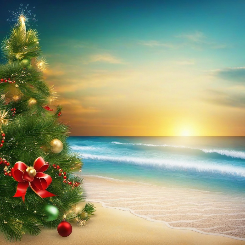 Beach background - christmas background beach  