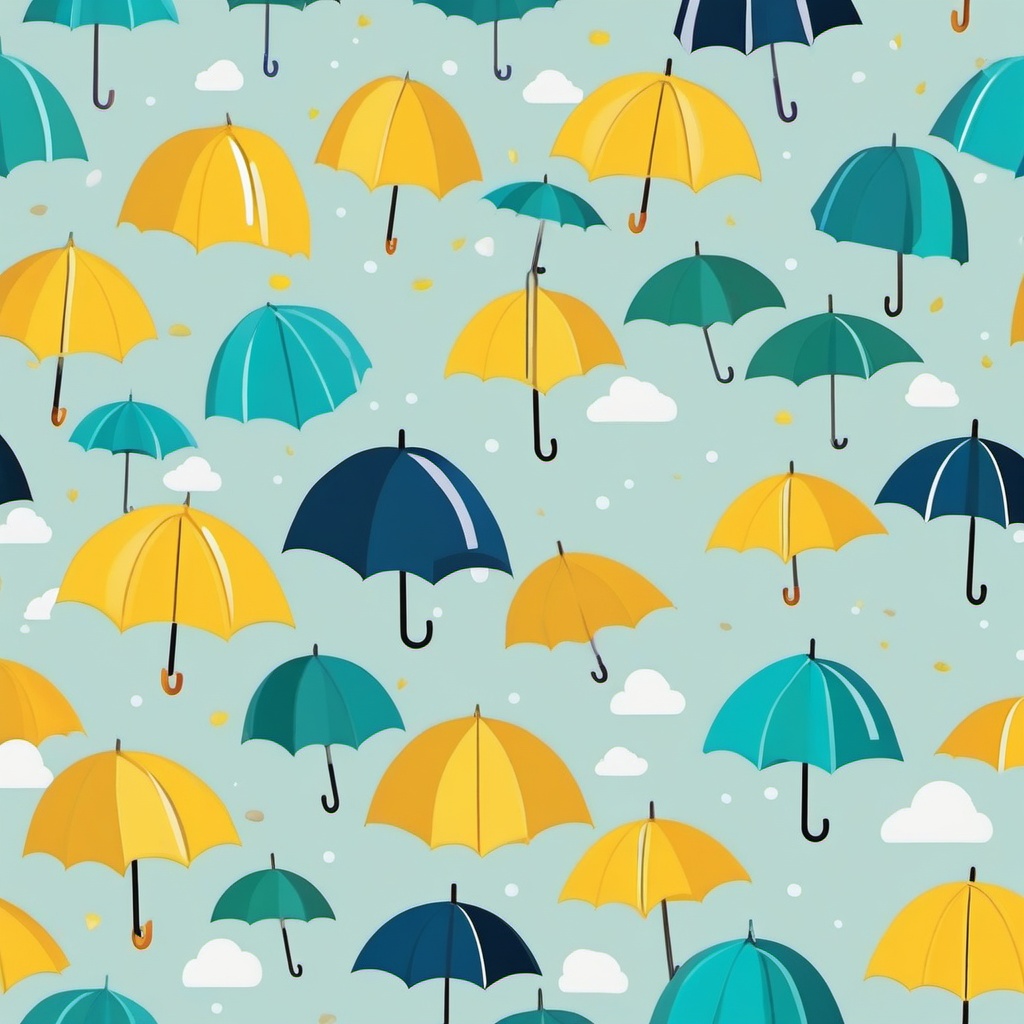 April Showers sticker- Umbrella Weather Joy, , sticker vector art, minimalist design