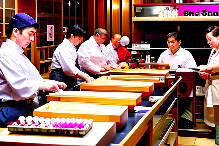 sushi bar in tokyo, experiencing the artistry of sushi-making at a traditional tokyo sushi bar. 