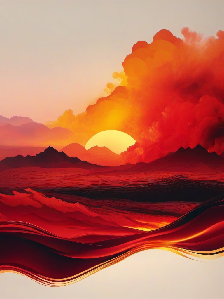 Fire Wallpaper - Inferno with bold red and yellow hues  sunset background