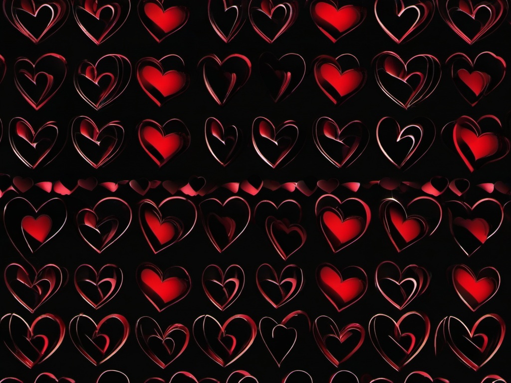 Red Heart Black Background - Romantic red heart on a dark black background.  background wallpaper