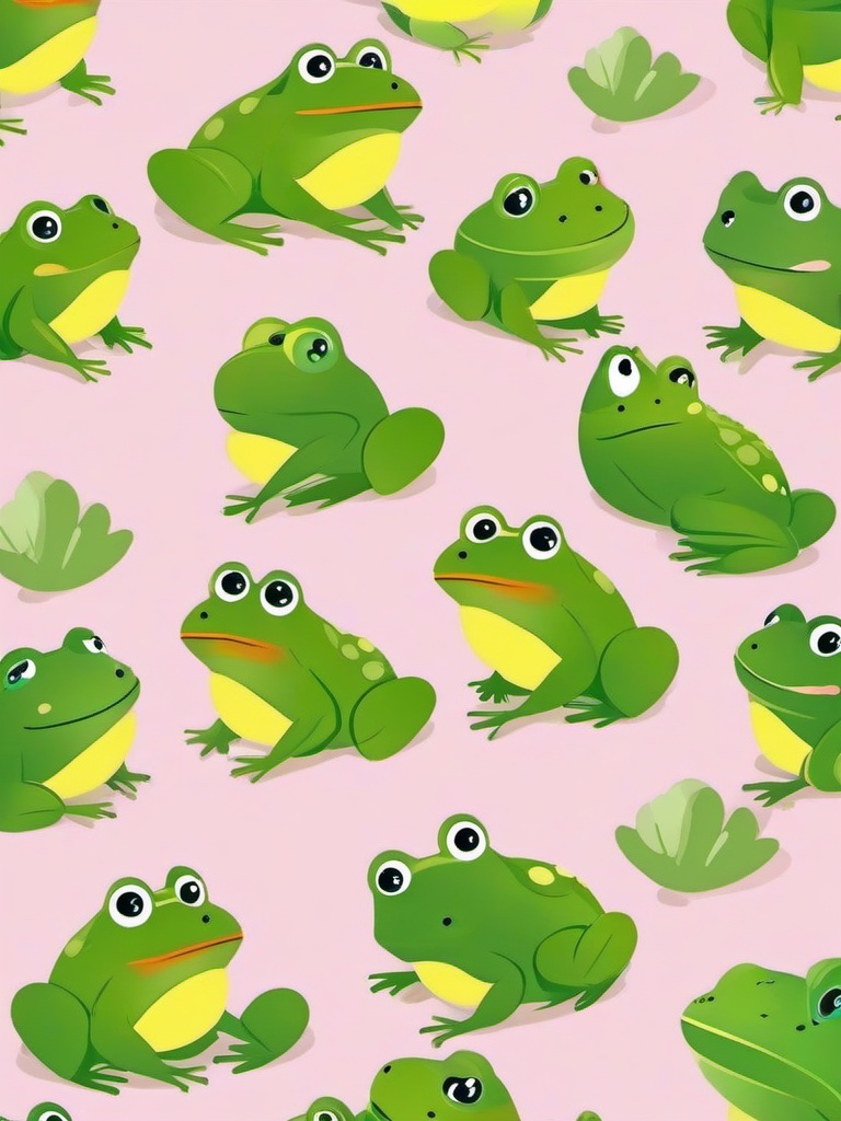 Frog Wallpaper Cute - Playful frogs with kawaii style  ,mobile iphone background wallpaper