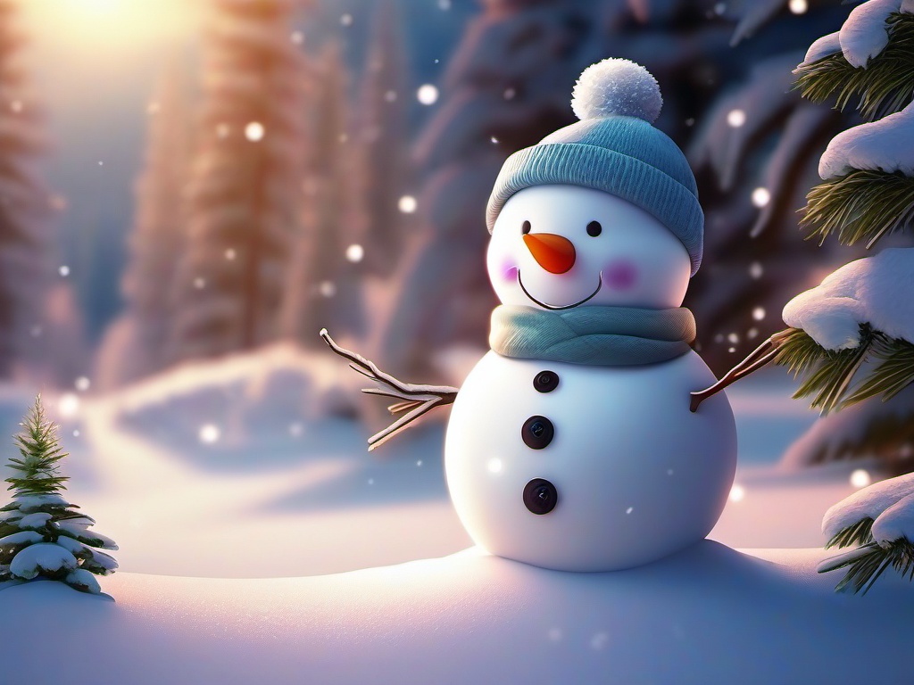 Cute Snowman Wallpaper  