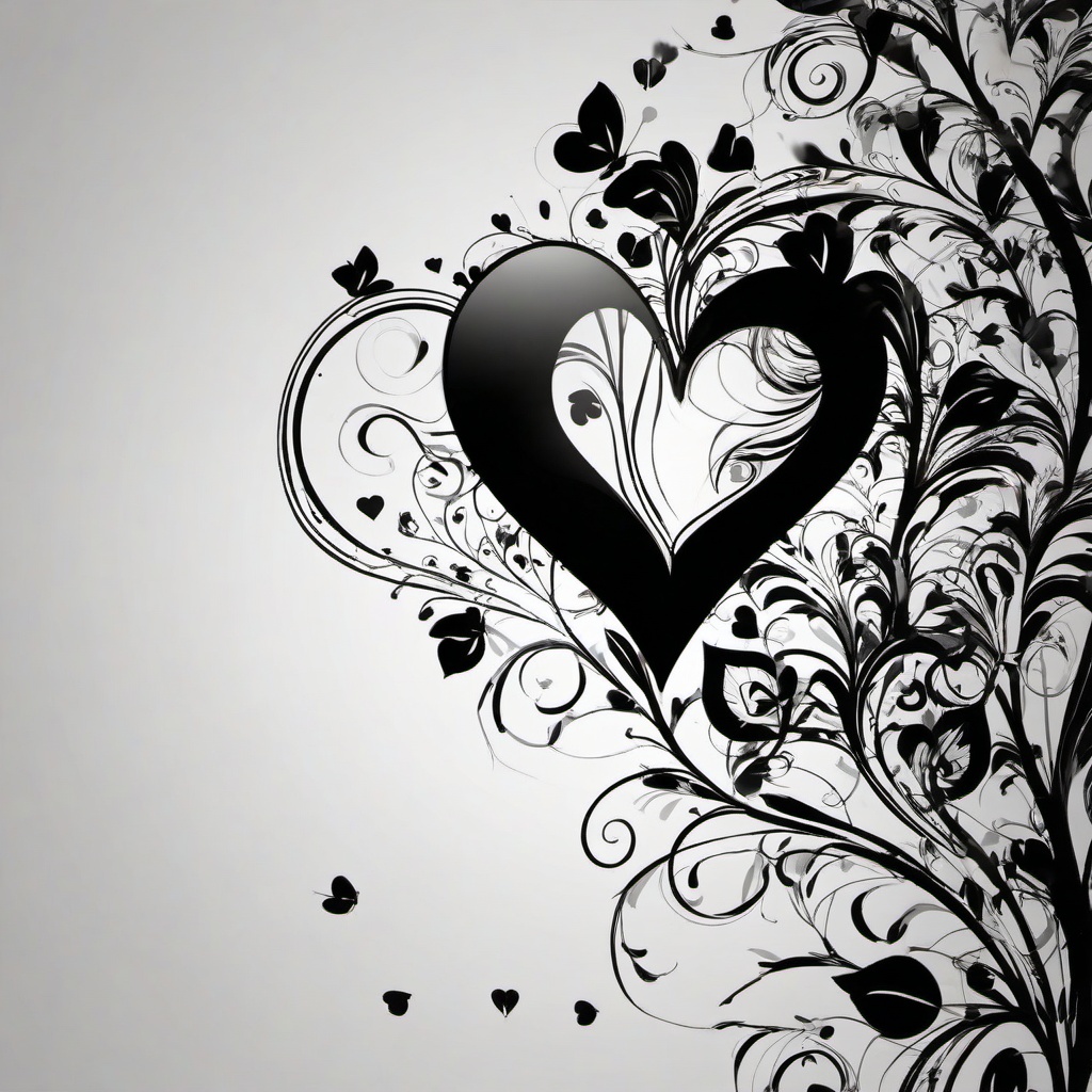 Heart Background Wallpaper - black heart design wallpaper  