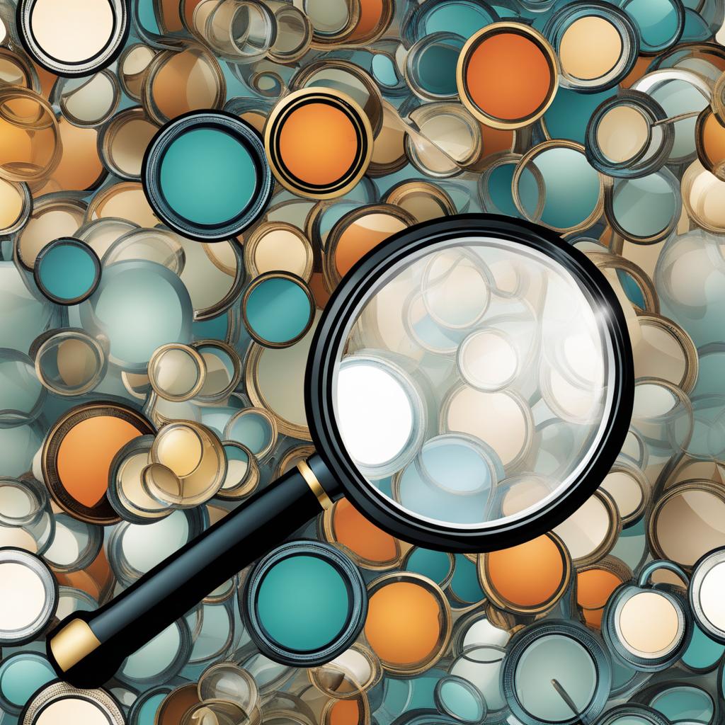 magnifying glass clipart - a magnifying glass unveiling hidden mysteries, a tool for discovery 