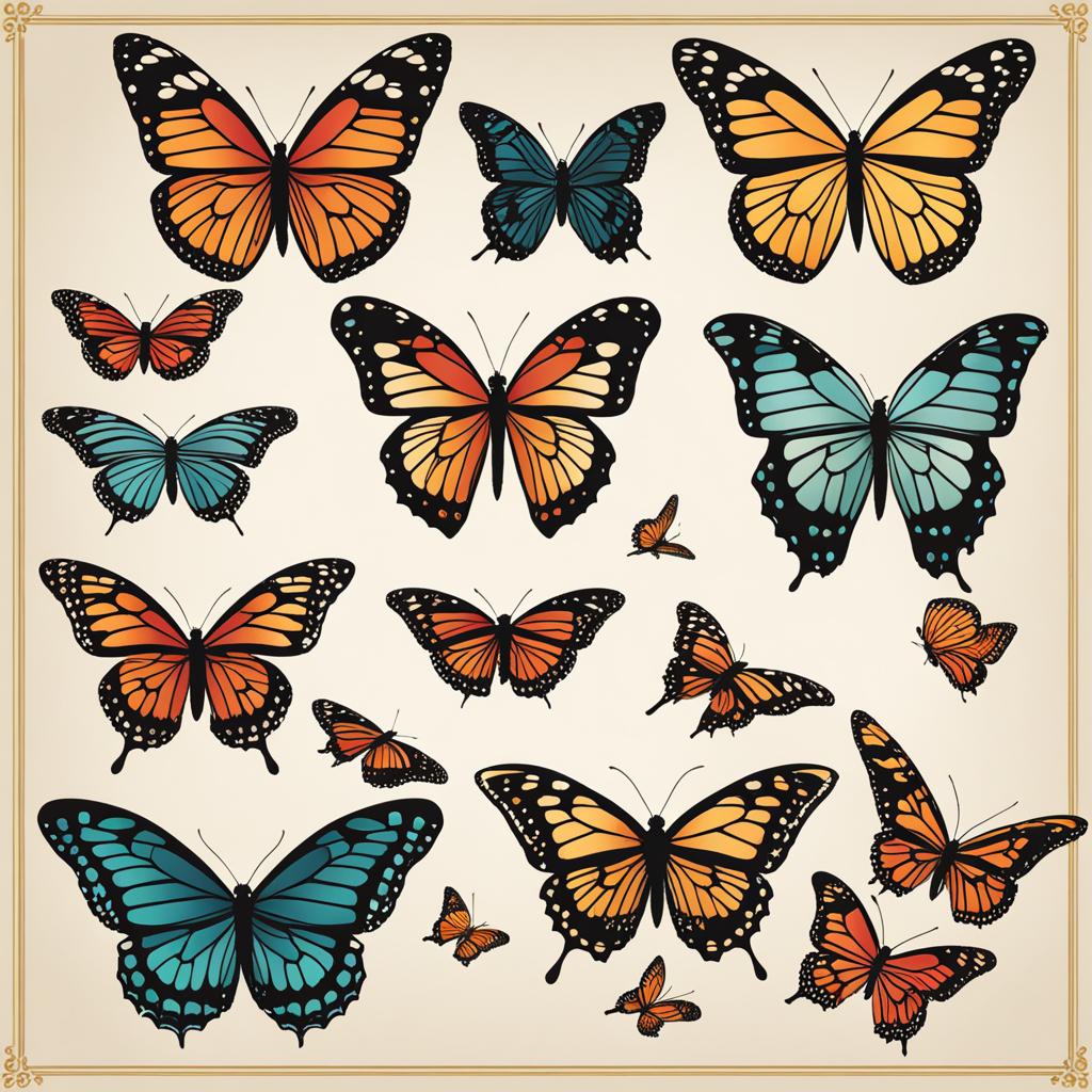 butterfly clipart - showcasing graceful flight. 