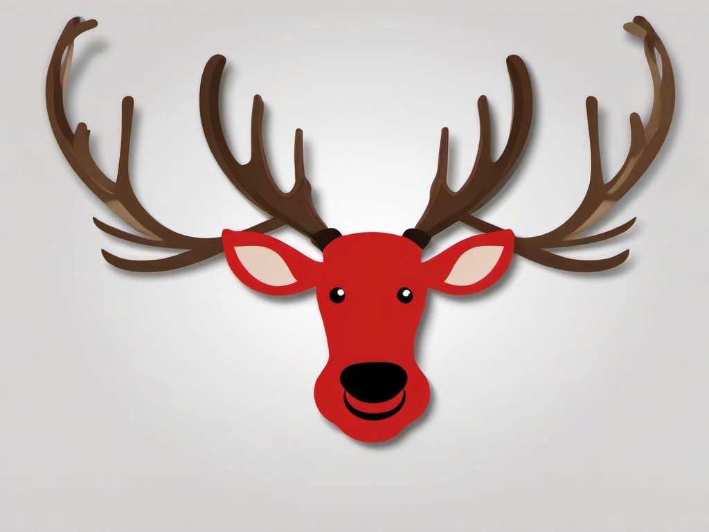 Reindeer clipart - reindeer with a red nose  