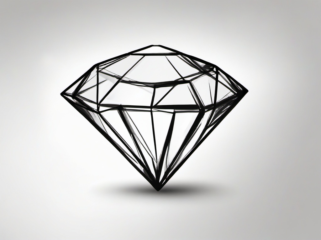 sketch of a diamond  minimal rough sketch scribbles,doodles,black and white