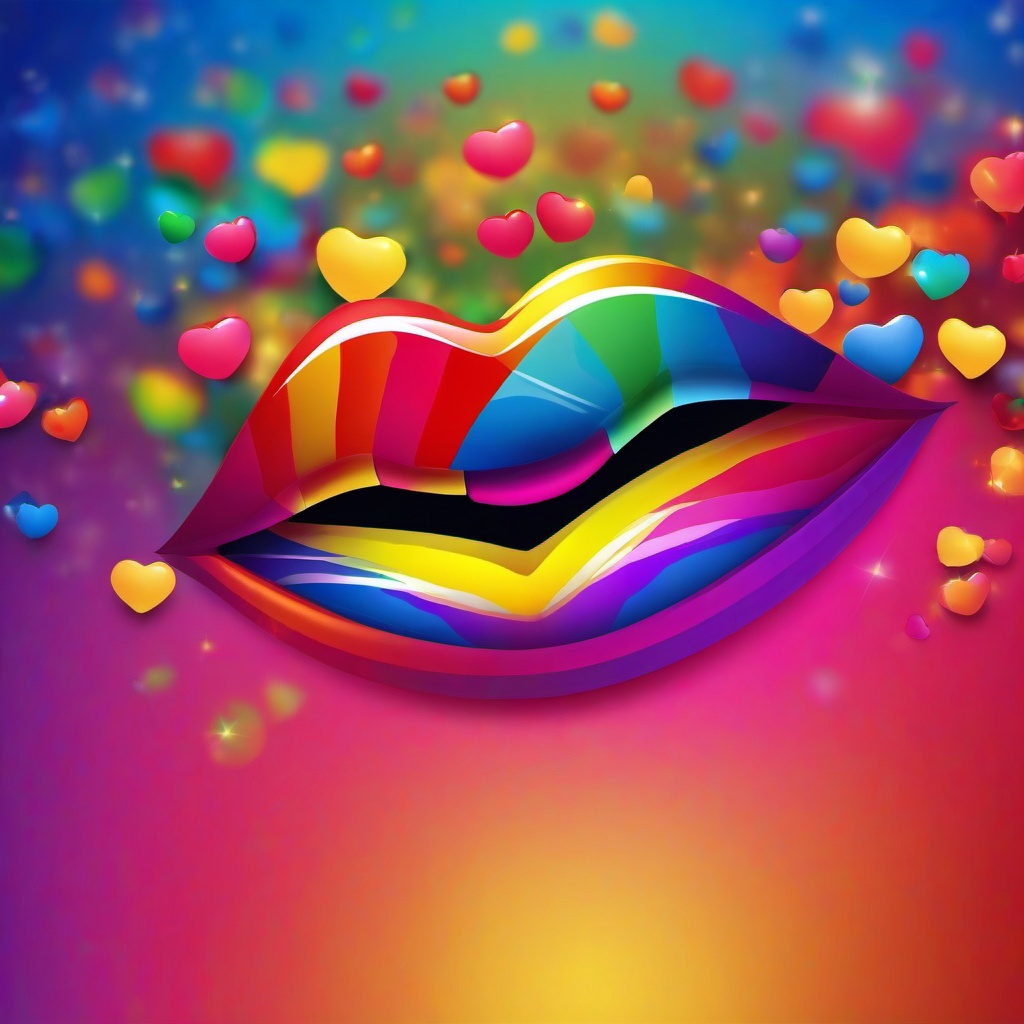 Rainbow Background Wallpaper - rainbow lips wallpaper  