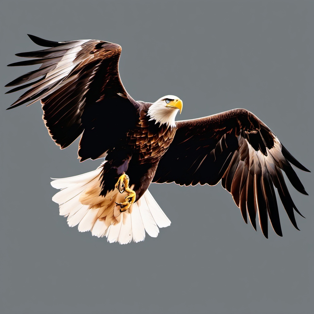 Eagle clipart - eagle flying with its wings wide open  