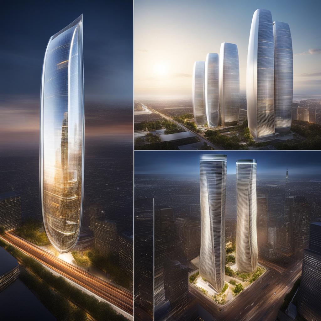 energy-harvesting skyscrapers, capturing solar, wind, and kinetic energy to power cities. 