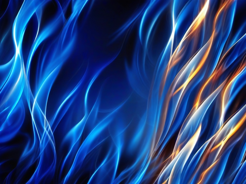 Blue Fire Background-Intense blue with flames in various shades of blue and white  background wallpaper