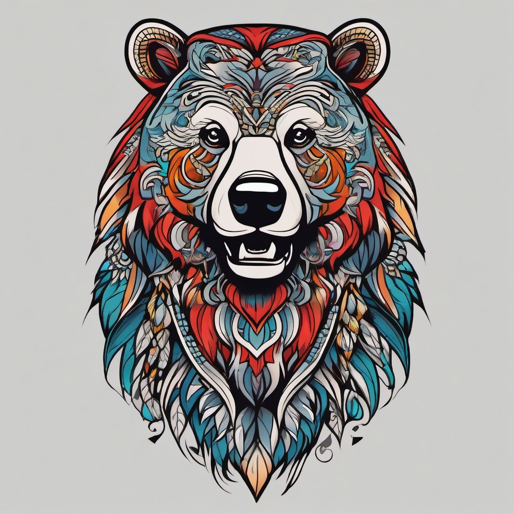 the bear carmy tattoos  simple vector color tattoo