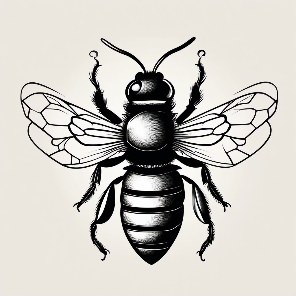 bee tattoo minimal  vector tattoo design