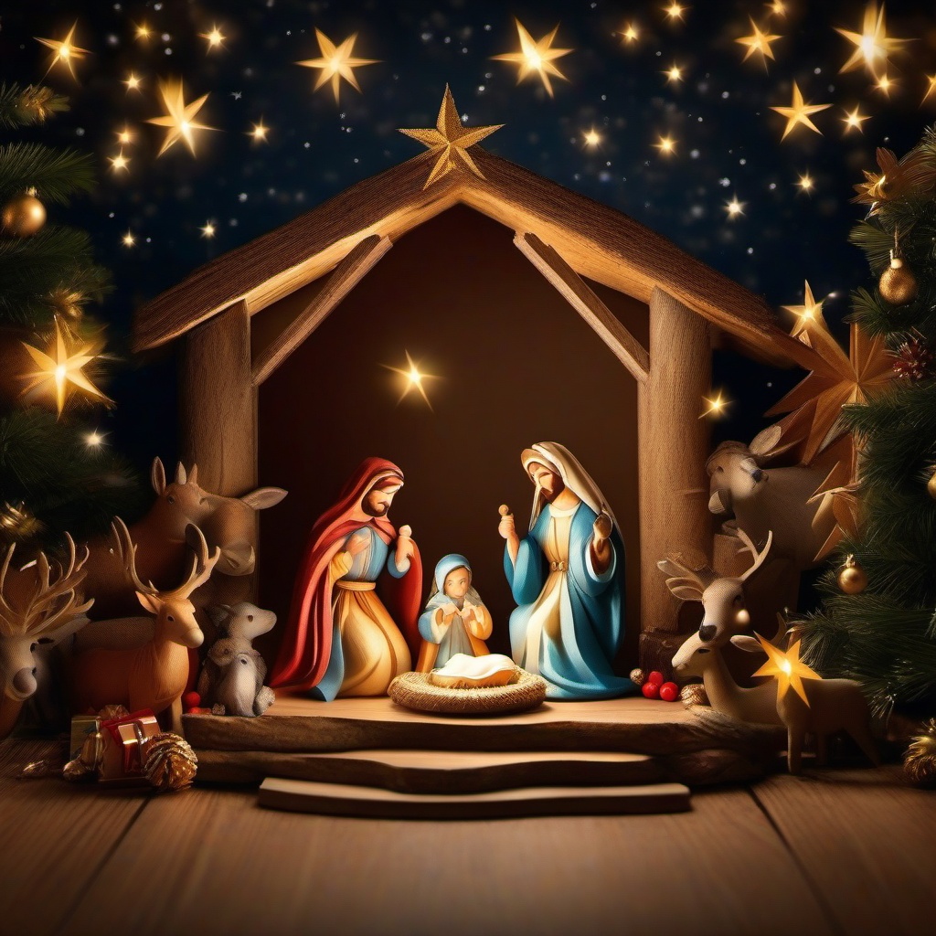 Christmas Background Wallpaper - nativity scene backdrop paper  