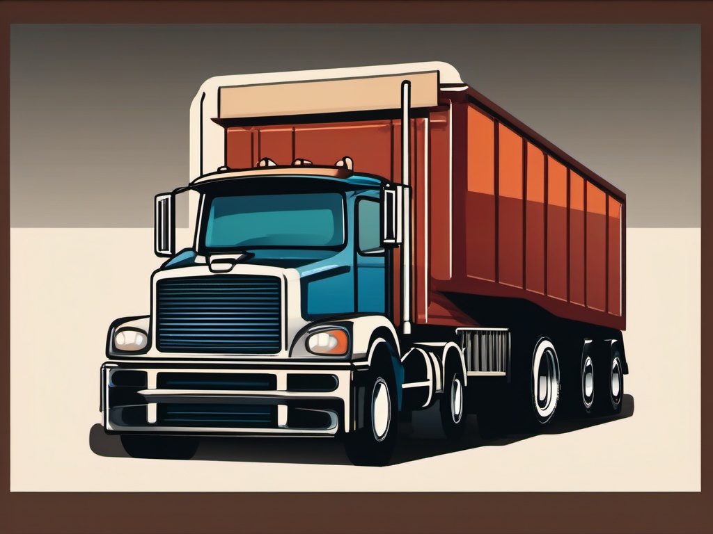 Truck Clipart - A sturdy truck for hauling.  color clipart, minimalist, vector art, 