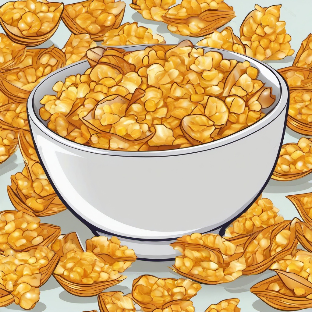 Corn clipart - cornflakes in a bowl  vector clipart