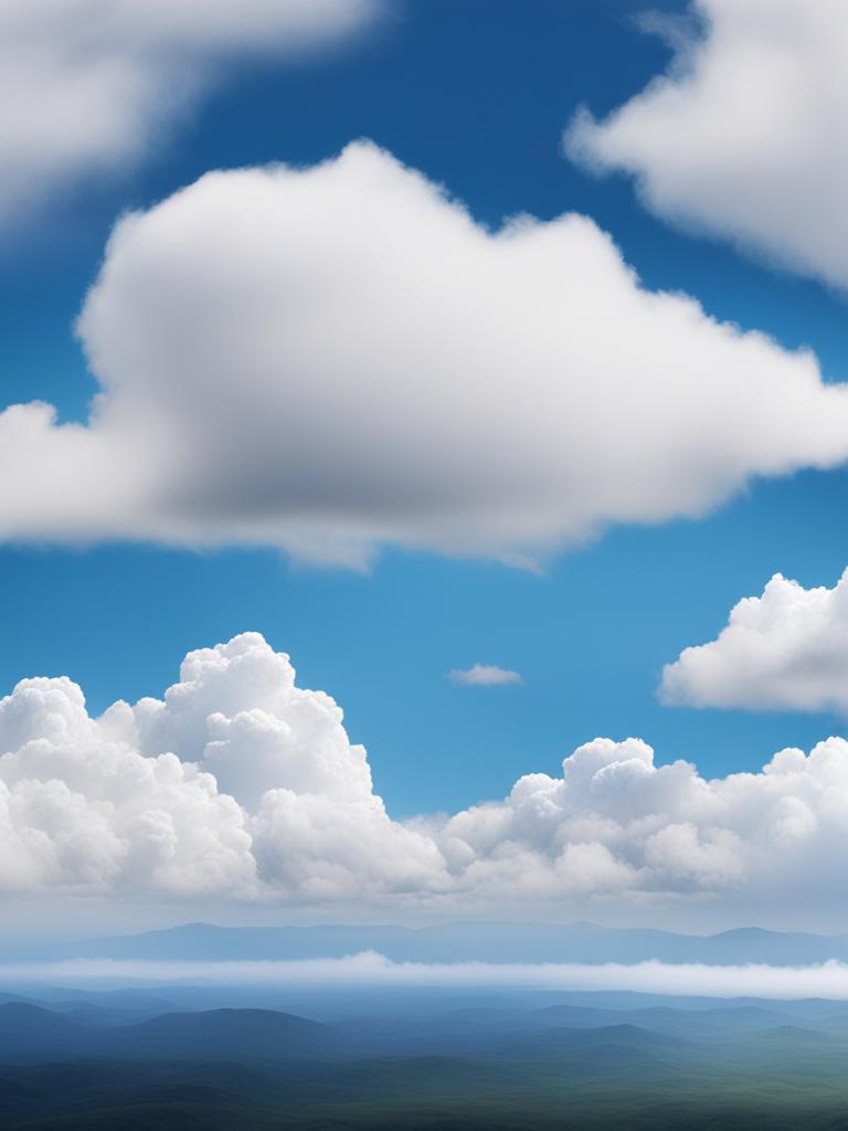 cloud clipart in a tranquil sky - drifting serenely among the clouds. 