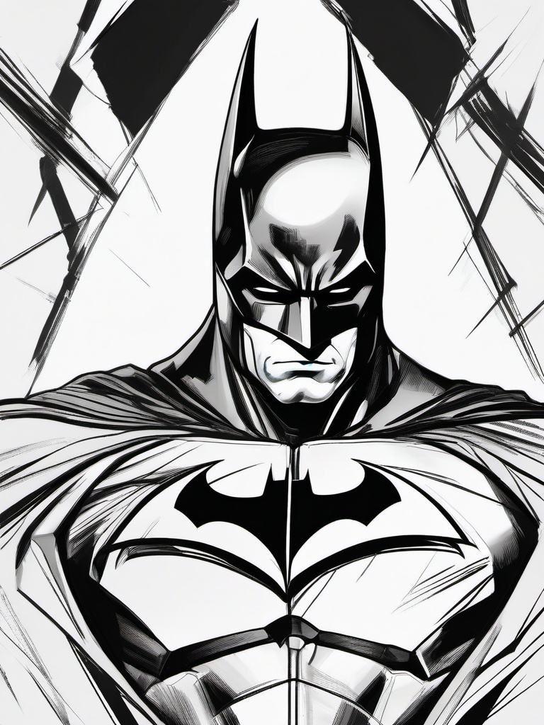 sketch of batman  minimal rough sketch scribbles,doodles,black and white