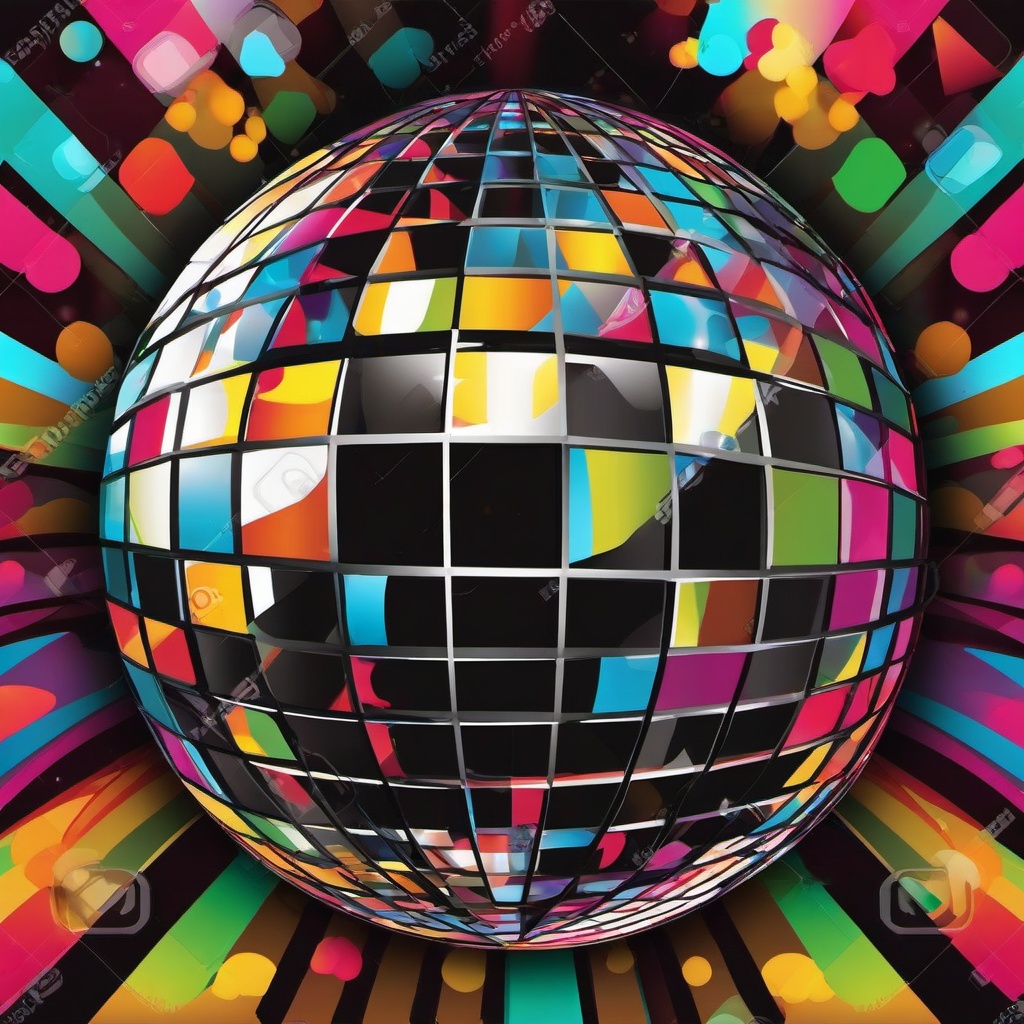 Disco Ball clipart - music festival with disco ball  vector clipart