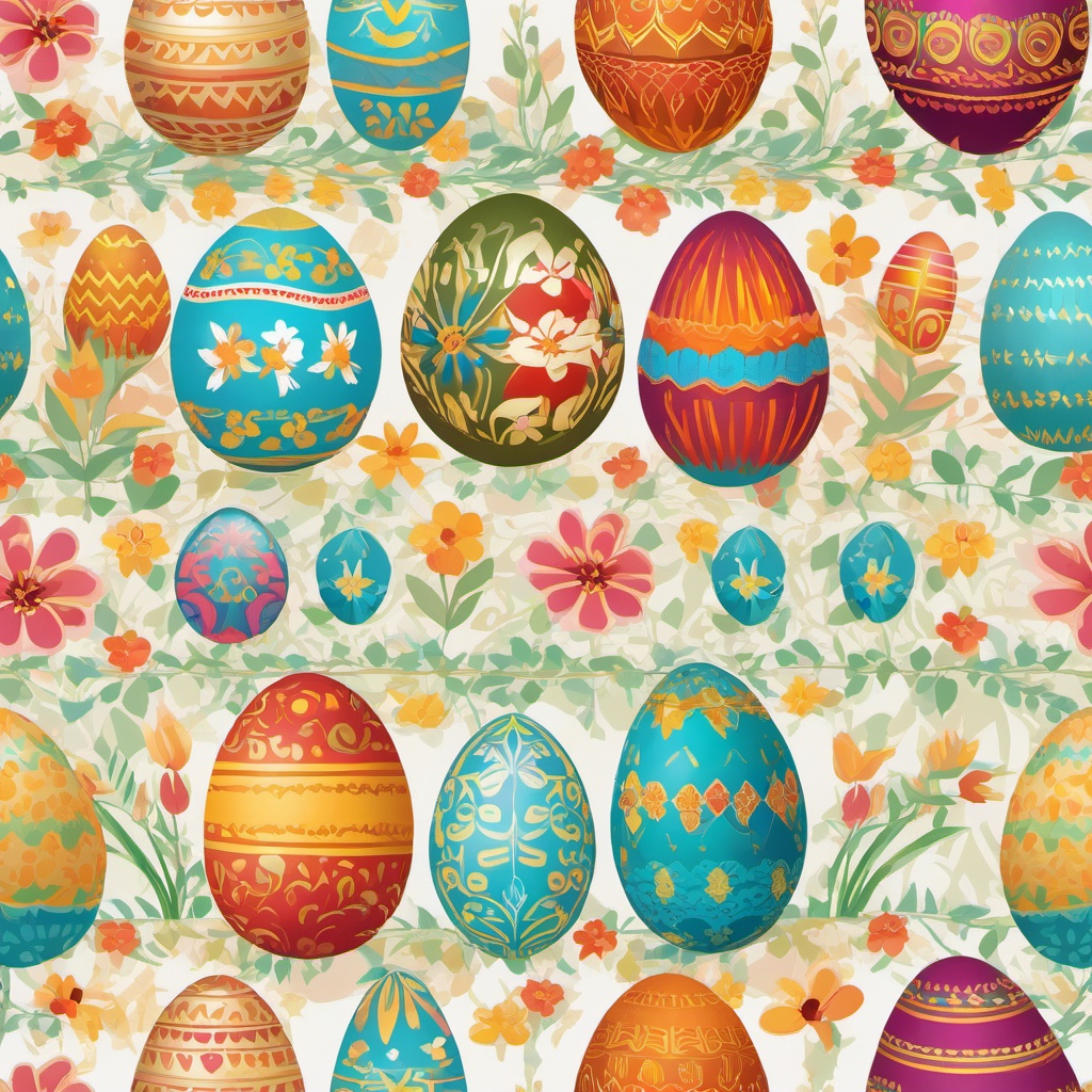 Easter clipart - Easter egg decorated with patterns  