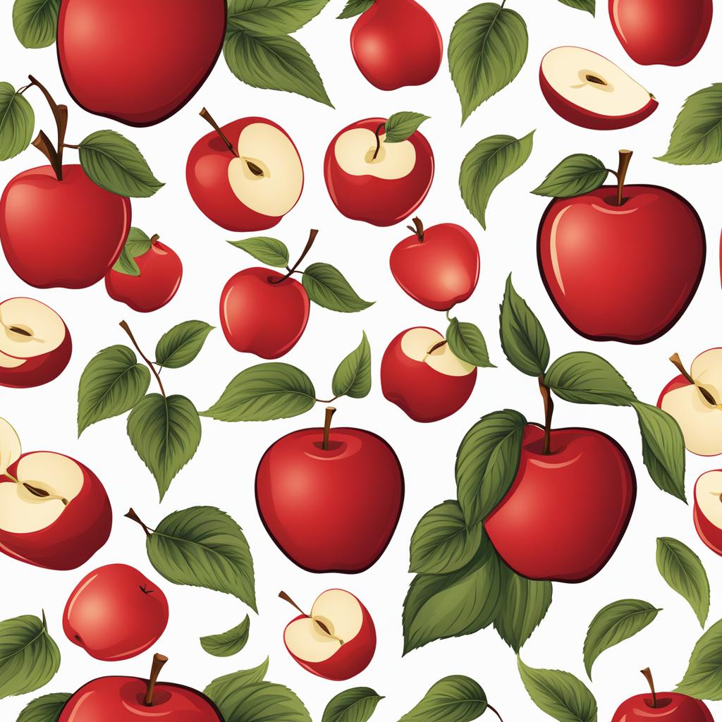 apple clipart - a crisp and red apple, perfect for snacking. 