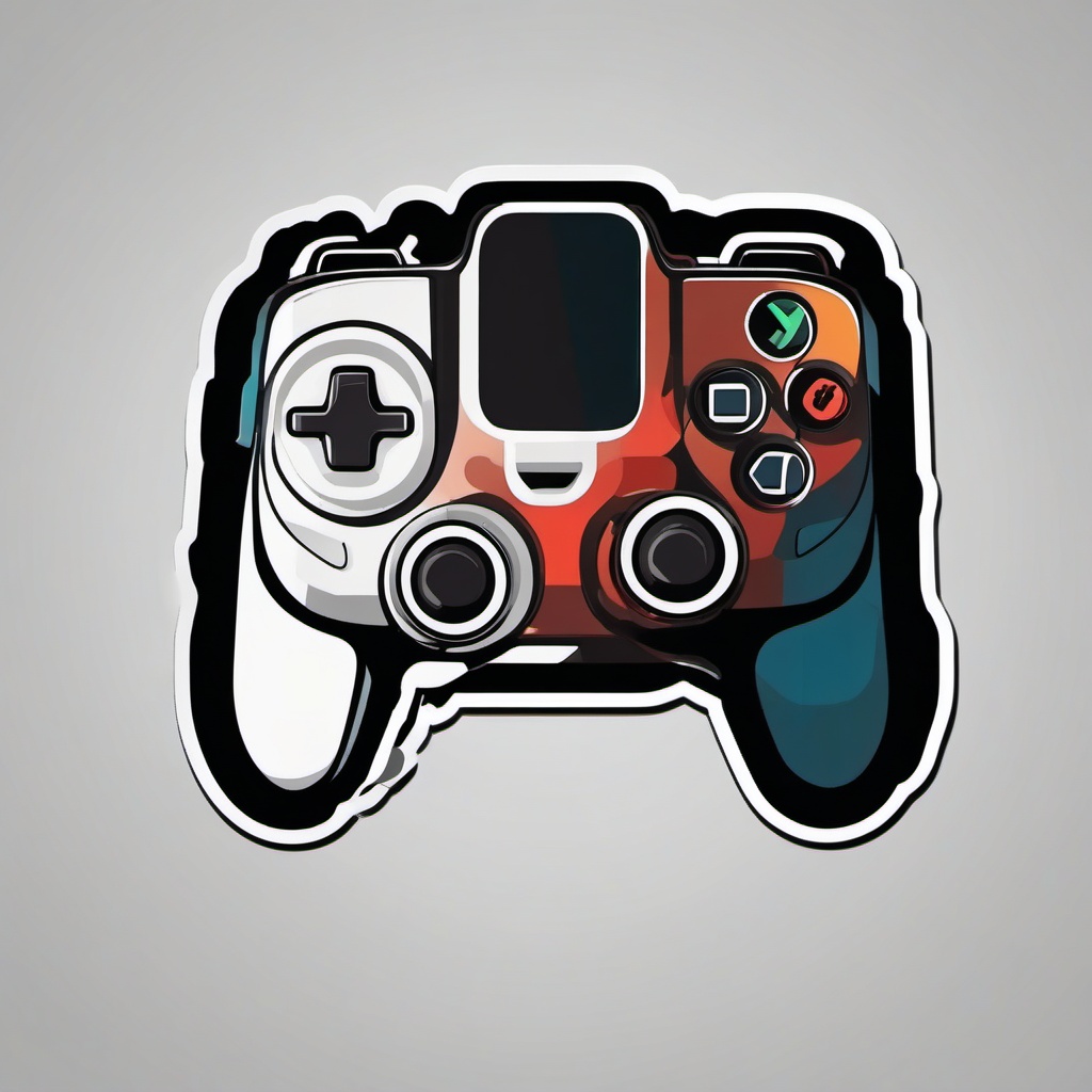 Video game controller sticker, Gaming , sticker vector art, minimalist design