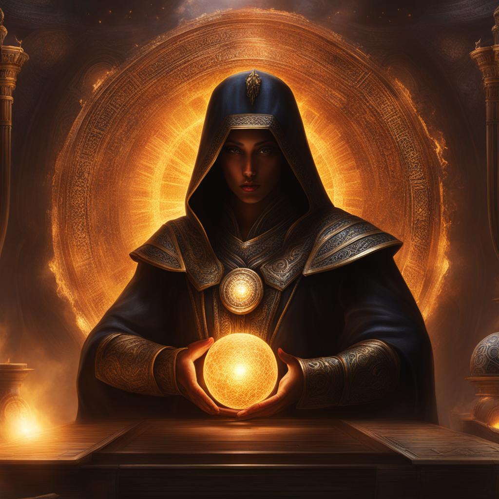 kalashtar psion probing minds - create an artwork of a kalashtar psion probing minds and wielding psychic abilities. 