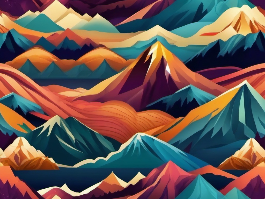 Mountain Background - Majestic Mountain Scenery  intricate patterns, splash art, wallpaper art