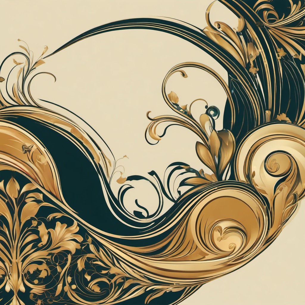 Art Nouveau Elegance - Create a shirt with the elegant curves of the Art Nouveau style. , vector art, splash art, retro t shirt design