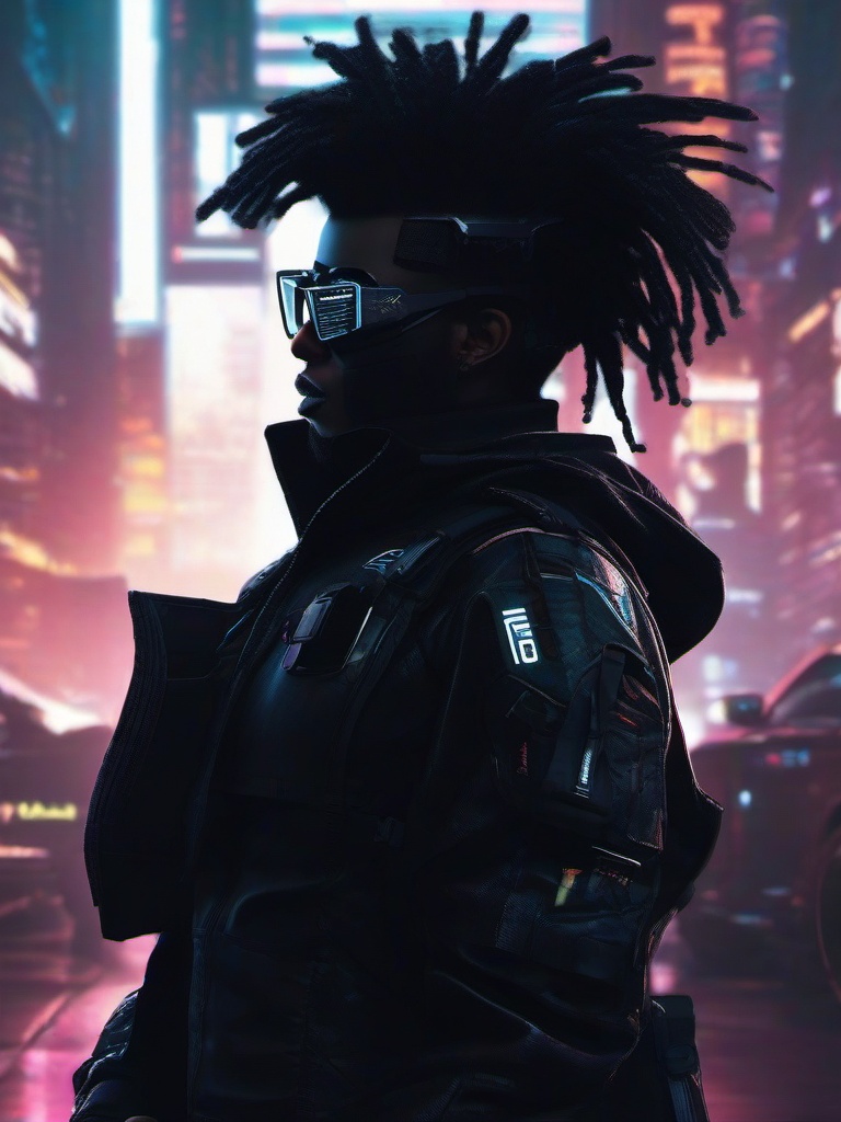 Black Cyberpunk Wallpaper  ,mobile iphone background wallpaper