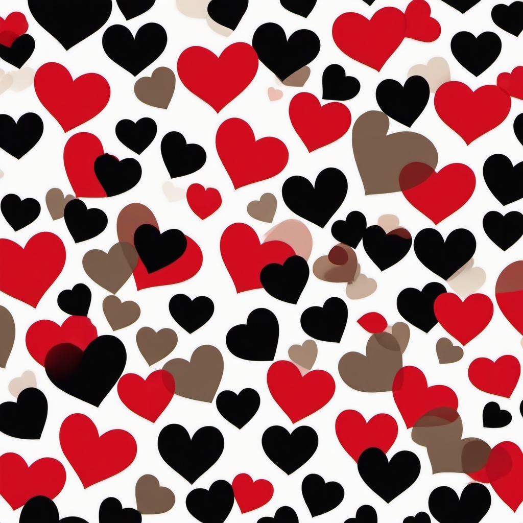 Heart Background Wallpaper - small red heart black background  