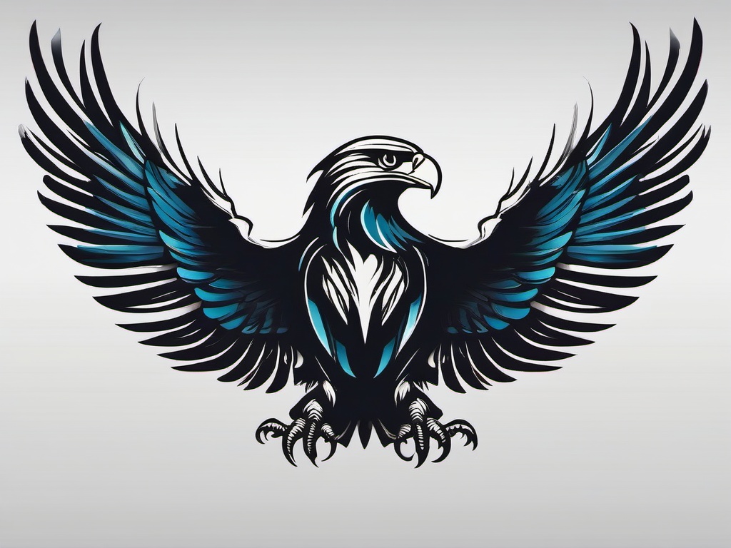 Eagle Wings Tattoos-Choosing a symbol of freedom and strength with eagle wings tattoos, expressing power, protection, and the soaring spirit.  simple vector color tattoo