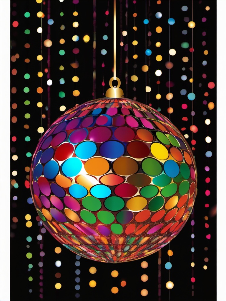 Disco Ball clipart - sparkling disco ball hanging  vector clipart