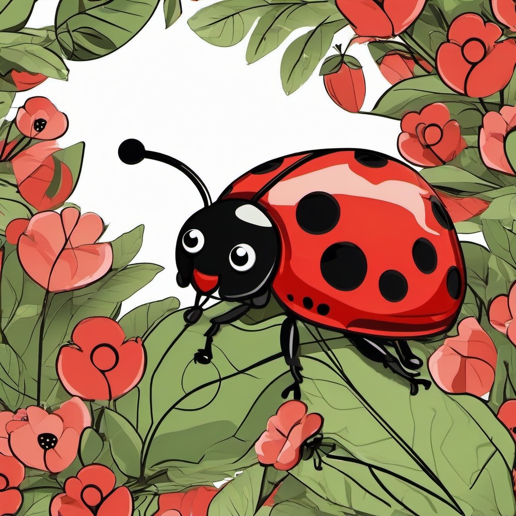 Ladybug clipart - ladybug character in a fun adventure  