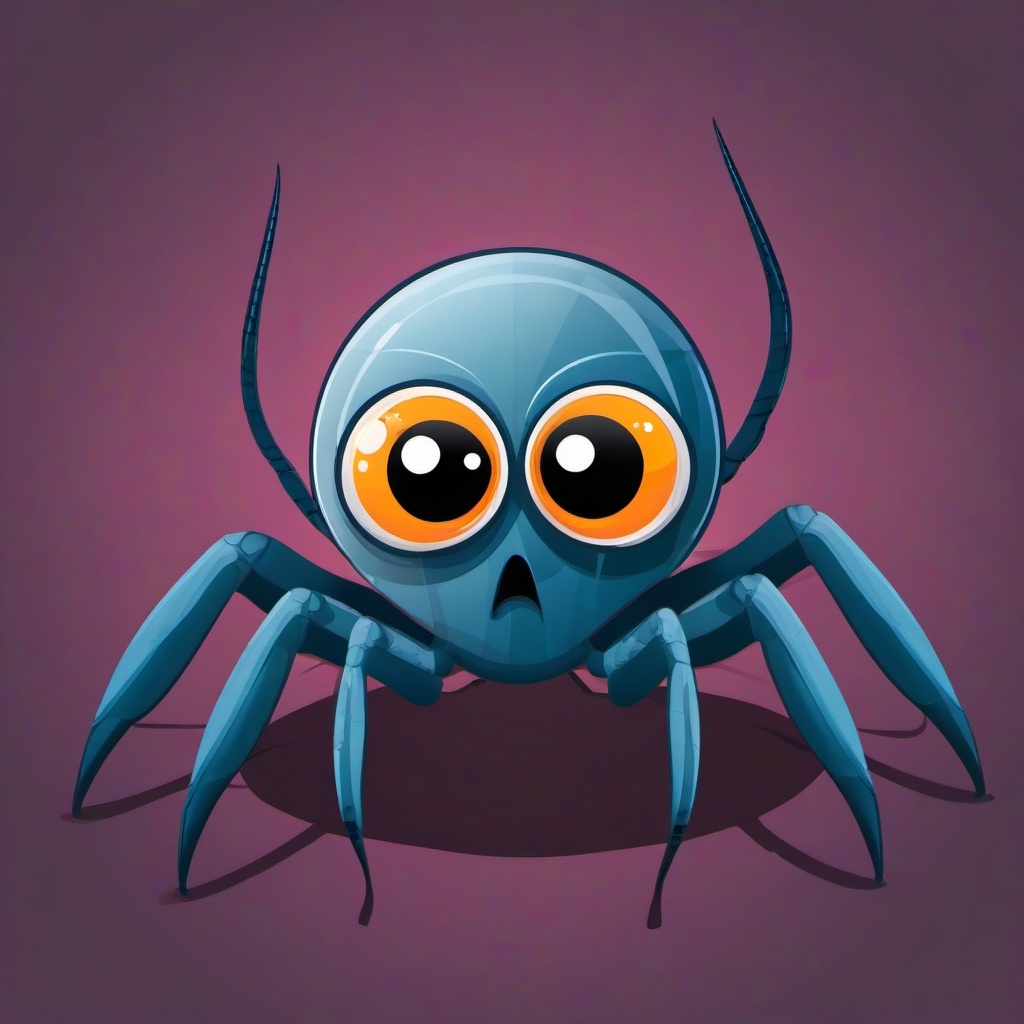 Spider clipart - cartoon spider with big eyes  