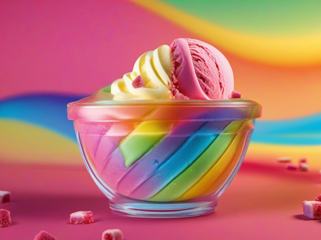 Rainbow Ice Cream Wallpaper  