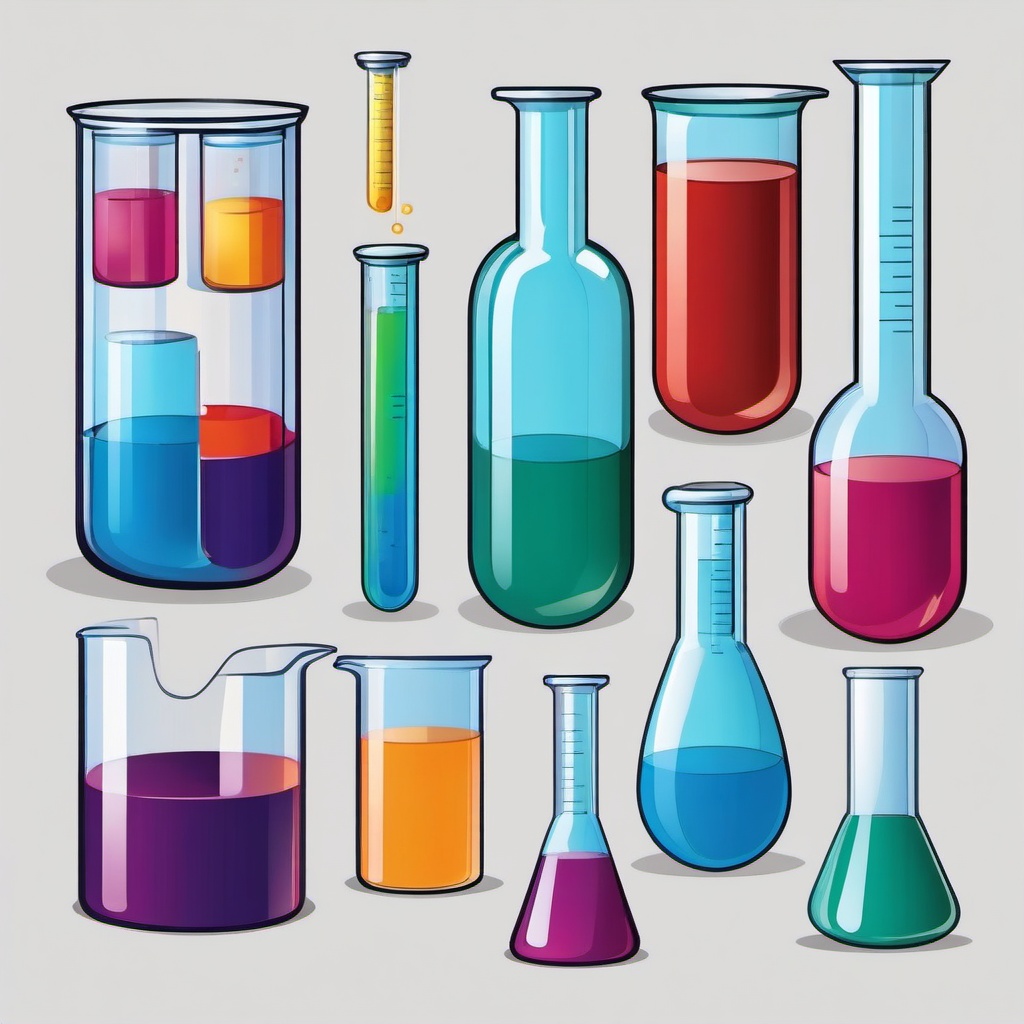 Chemistry Beaker clipart - Cylindrical vessel for measuring and mixing chemicals, ,color clipart vector style