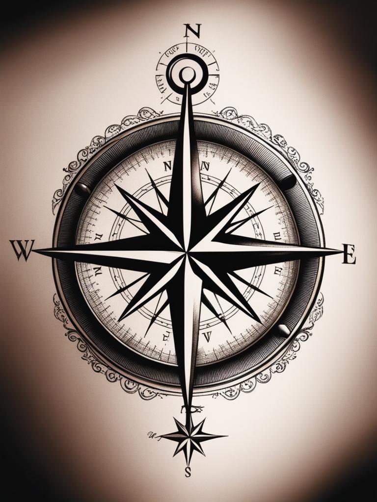 compass tattoo concepts, representing direction, guidance, and adventure. 